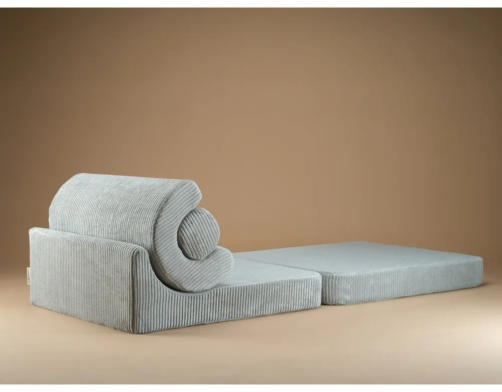 Детски стол от рипсено кадифе в цвят мента Flipster – Wigiwama