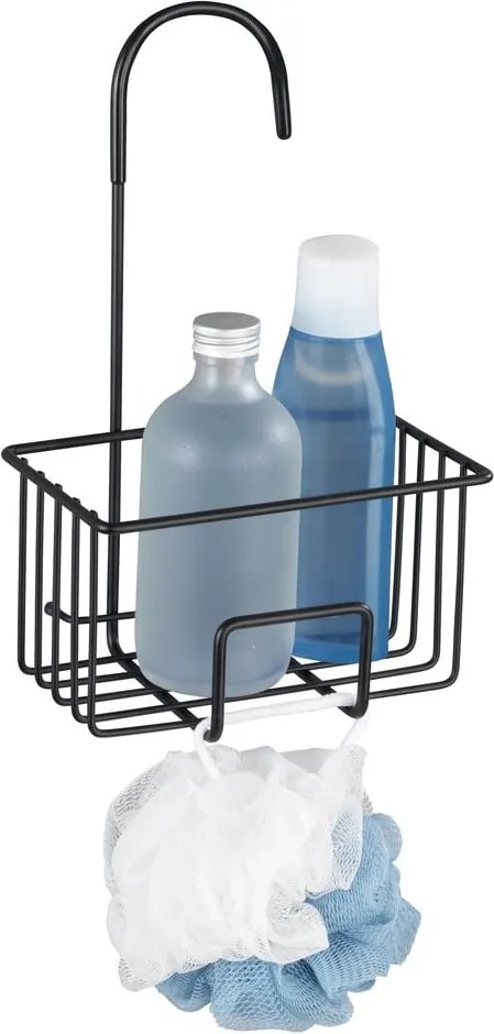 Черен висящ рафт за баня от неръждаема стомана Milito – Wenko