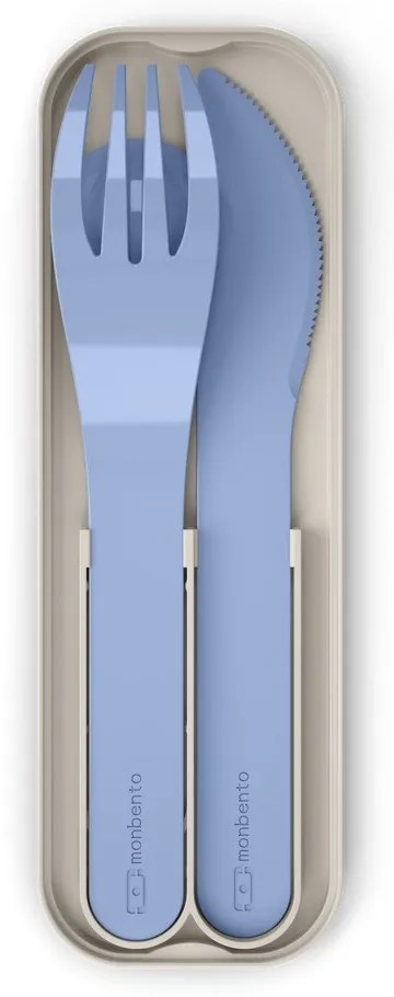 Комплект сини прибори за хранене Pocket от 3 части - Monbento