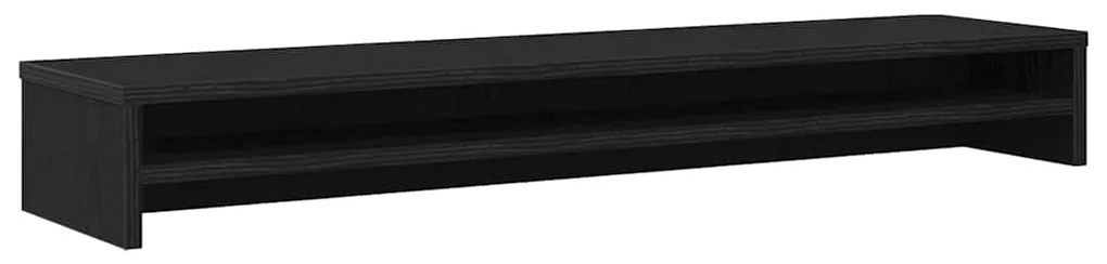862419 vidaXL Стойка за монитор, черен дъб, 100x24x13 см, инженерно дърво