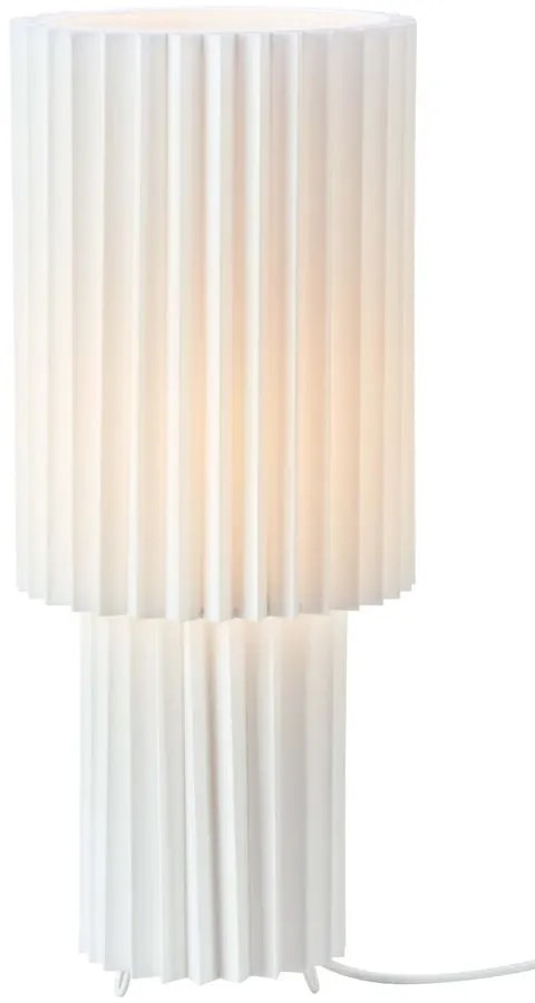 Бяла настолна лампа с текстилен абажур (височина 45 cm) Catis – Markslöjd