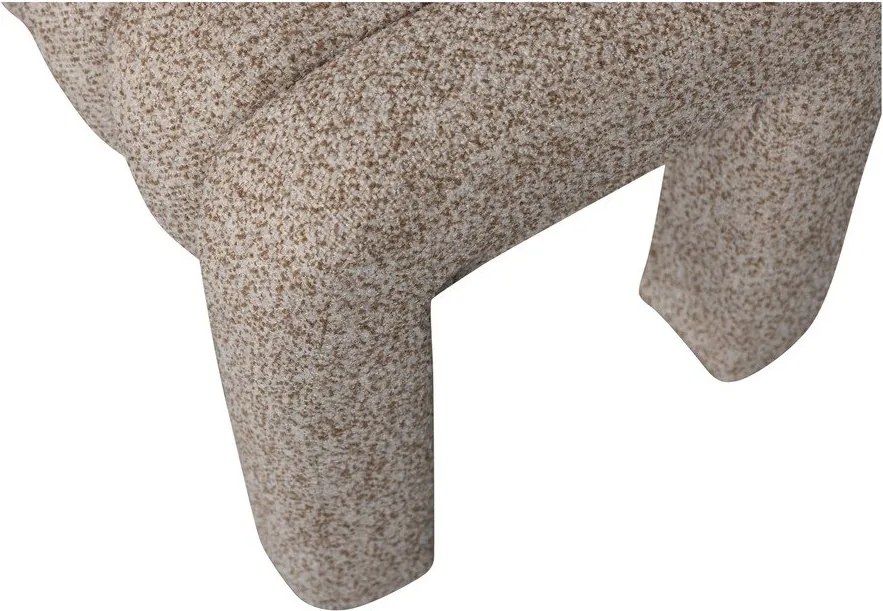 Светлокафява подплатена пейка от прежда с примки от букле Frex – WOOOD