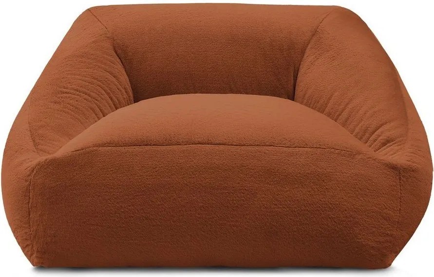 Оранжев пуф от изкуствен косъм Lilibet – Bobochic Paris