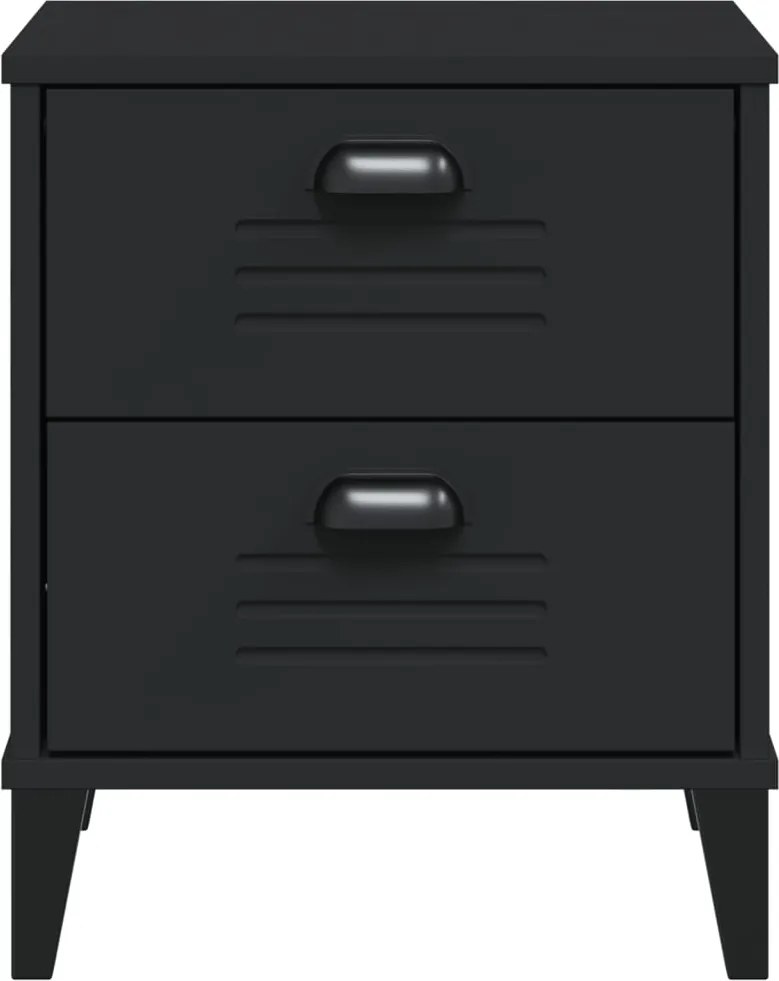Нощно шкафче VIKEN, черно, инженерно дърво