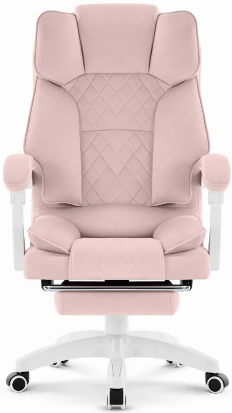 Ергономичен офис стол HC-1031 с поставка за крака - розов