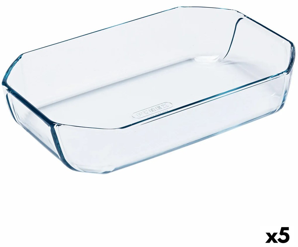 Ястие за печене Pyrex Inspiration Квадратен 30 x 20 x 6,45 cm Прозрачен Cтъкло (5 броя)
