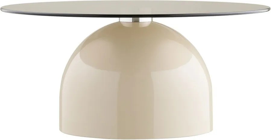 Бежова кръгла масичка за кафе със стъклен плот ø 70 cm Ravello – House Nordic