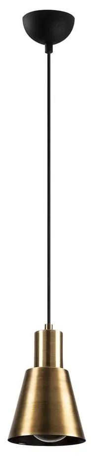 Черно и златисто висящо осветително тяло ø 14 cm Kem – Opviq lights