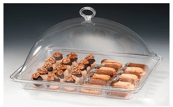 Поликарбонатен поднос GN 1/2 с капак - комплект (ZCP 711)AN