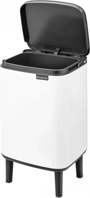 Кош за боклук Brabantia Bo Small Hi 1006643, 7 л, Повдигнат, Плавно и безшумно отваряне, Противоплъзгаща основа, Бял