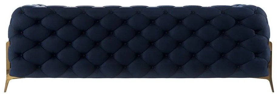 Тъмносин кадифен диван 225 cm Chelsea Bis – Ropez