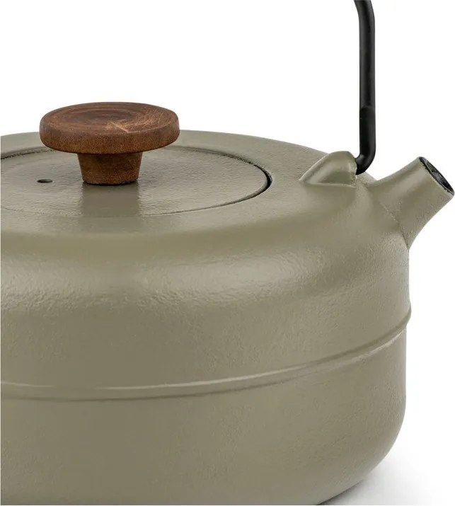 Чугунен чайник с цедка в цвят каки 750 ml Henan – Bredemeijer