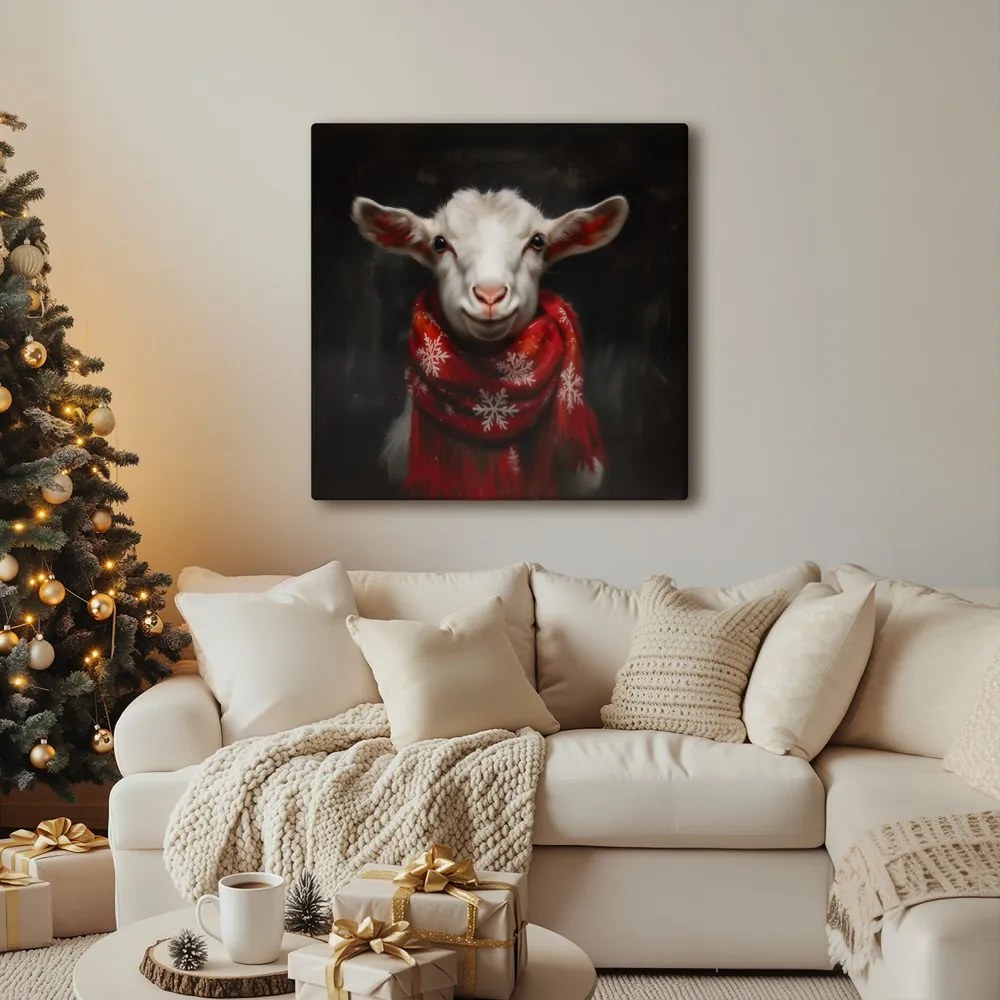 Картина на платно Коледна – Сладка коза