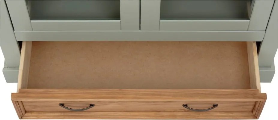 Светлозелена витрина от масивен бор 100x120 cm Selma – Støraa