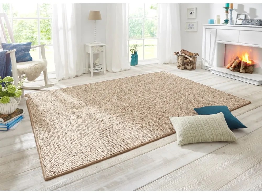 Светлокафява пътека 80x300 cm Wolly – BT Carpet