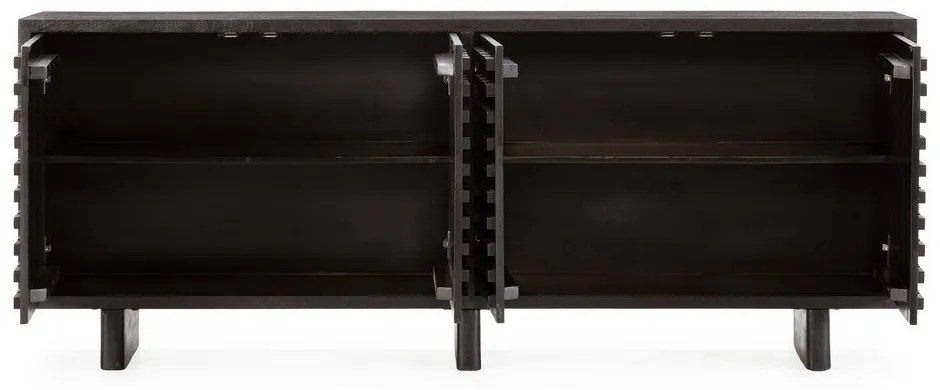 Черен скрин от масивно манго 200x80x40 cm Inaya – MOME