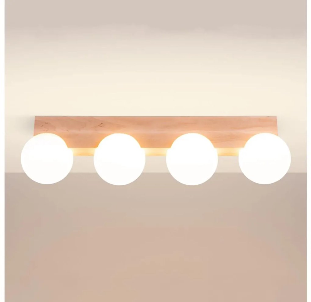 Sollux SL.1685 - Плафон BULBO 4xG9/8W/230V бук/бял