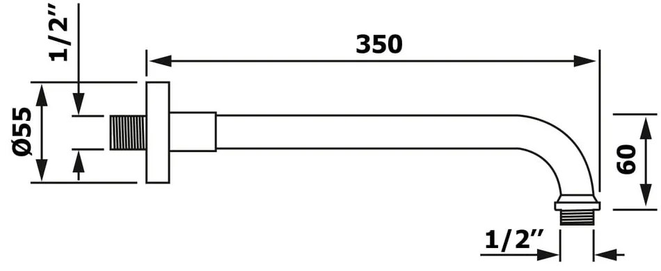 Месингова част за свързване към душ в бронзов цвят – Sapho
