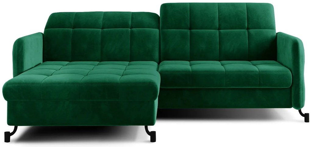 Ъглов диван Lorette-Green Dark-Left