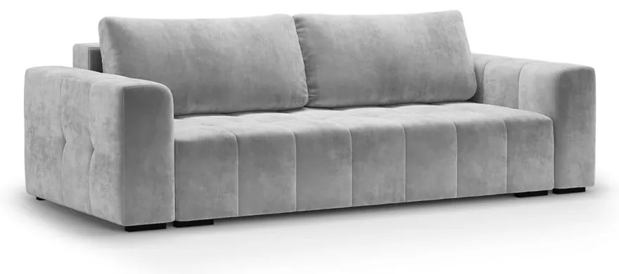 Светлосиво кадифено канапе Luca - Milo Casa