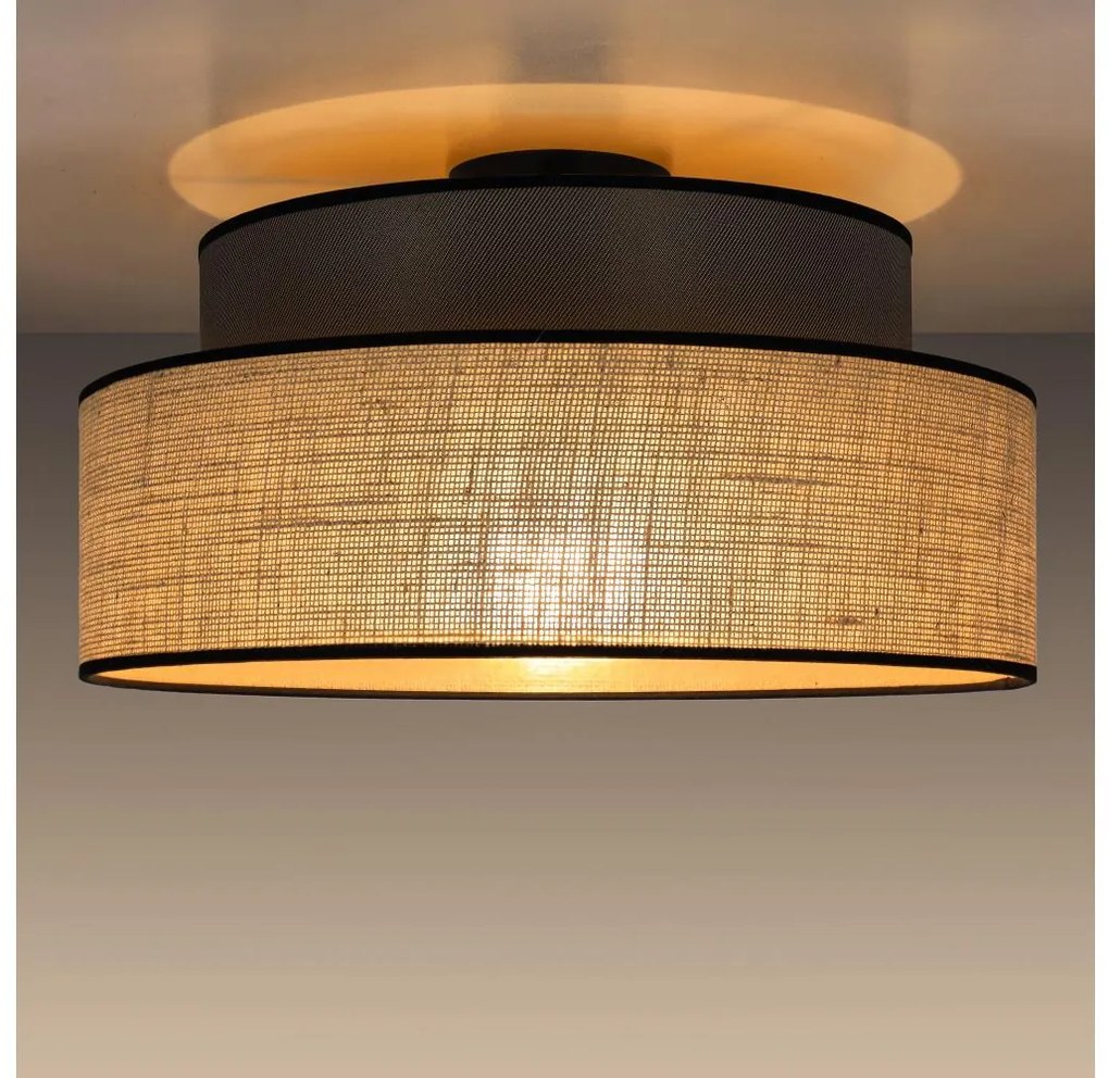 Плафон BOHO 1xE27/60W/230V Ø 40 см кафяв/бежов