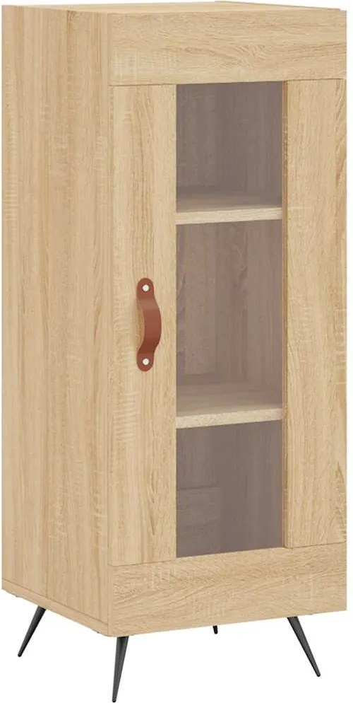 828767 vidaXL Сайдборд, дъб сонома, 34,5x34x90 см, инженерно дърво