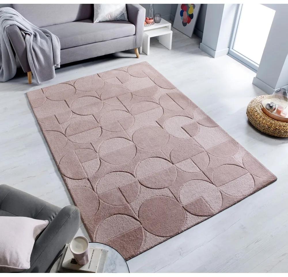 Розов вълнен килим , 120 x 170 cm Gigi - Flair Rugs