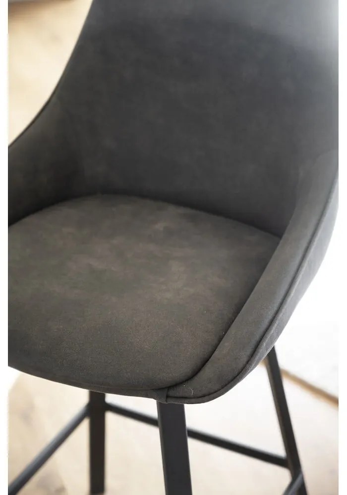 Сиви бар столове в комплект от 2 бр. (височина на седалката 65 cm) Alison – Rowico