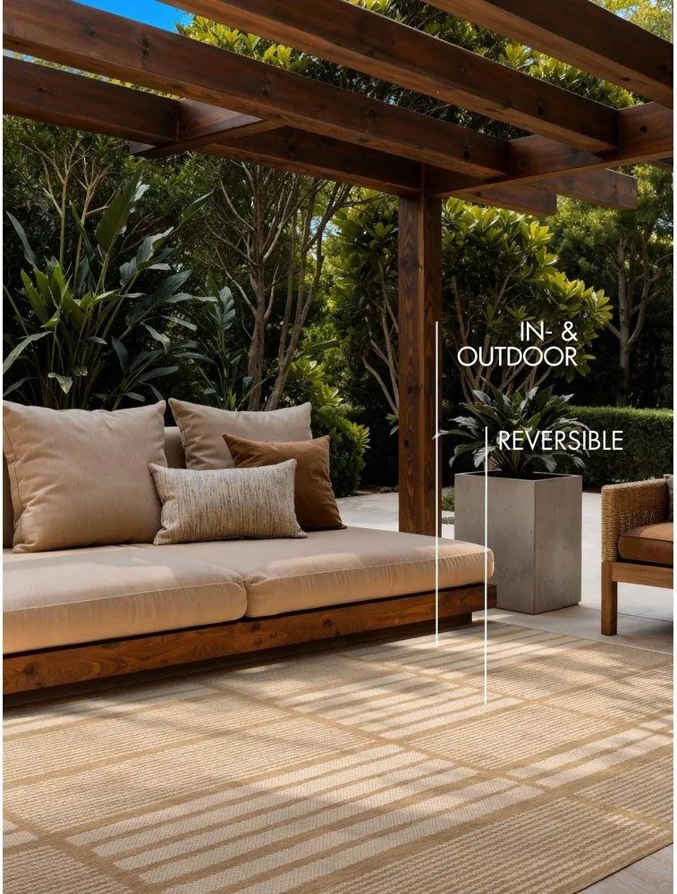 Кремав/в естествен цвят килим за открито и закрито 160x230 cm Haringey Allington – Ted Baker