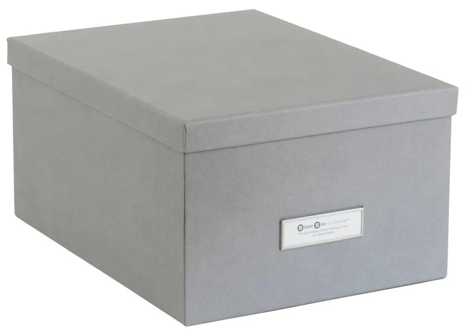 Комплект от 3 сиви кутии за съхранение Inge - Bigso Box of Sweden
