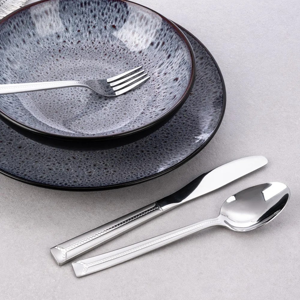 Прибори за хранене от неръждаема стомана в сребрист цвят 24 бр. Bright – Orion