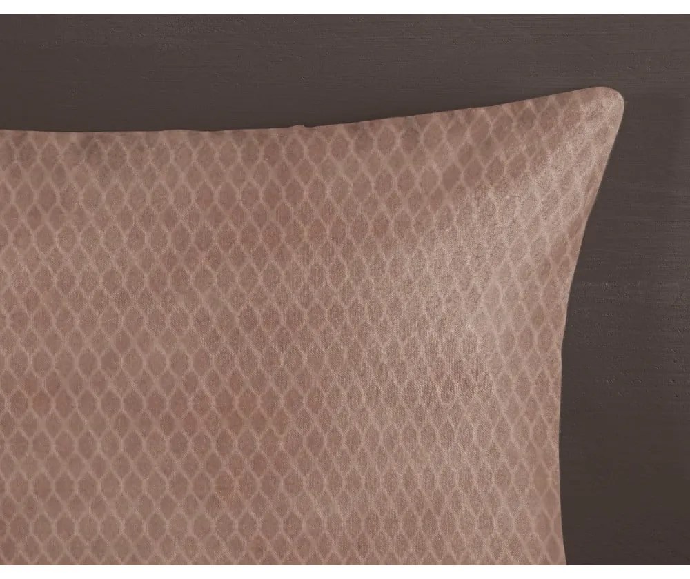 Кафяво фланелено спално бельо за единично легло 140x200 cm - HIP