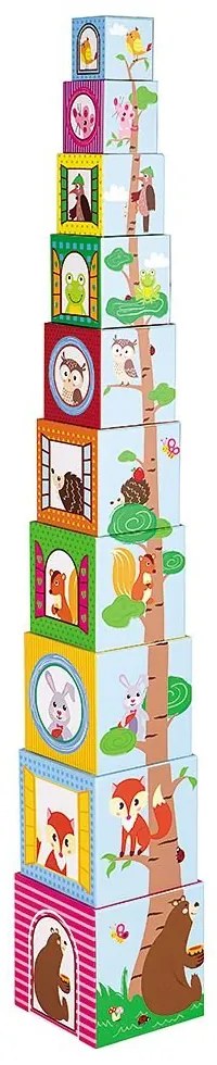 Lelin Toys - Кула от картонени кубчета, Животни