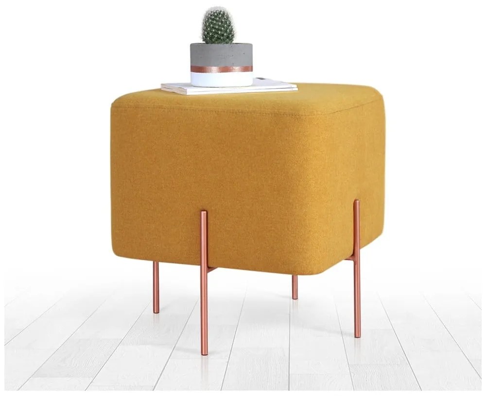 Табуретка в цвят горчица Copper – Artie