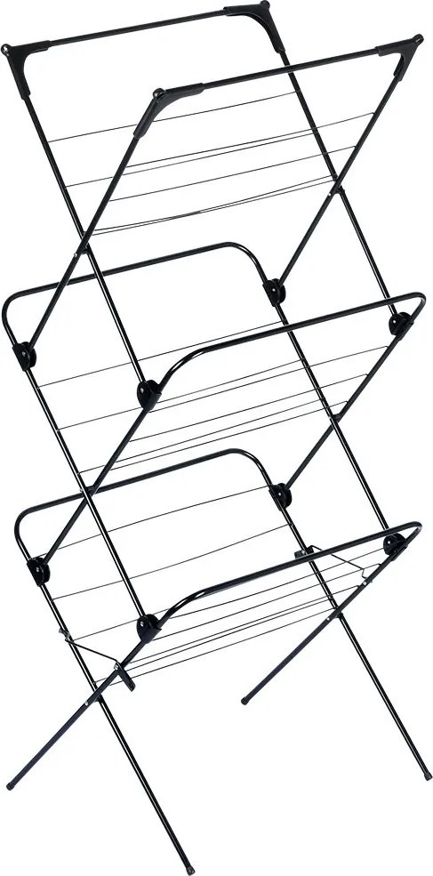 Вертикален сушилник за дрехи на 3 нива, простор за пране 61x58x136см