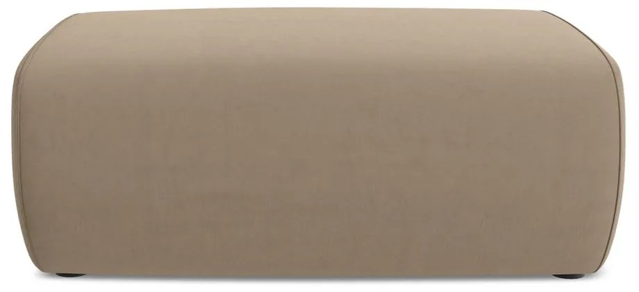 Светлокафява кадифена табуретка Kapua – Makamii