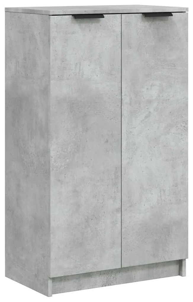 811443 vidaXL Шкаф за обувки, бетонно сив, 59x35x100,5 см, инженерно дърво