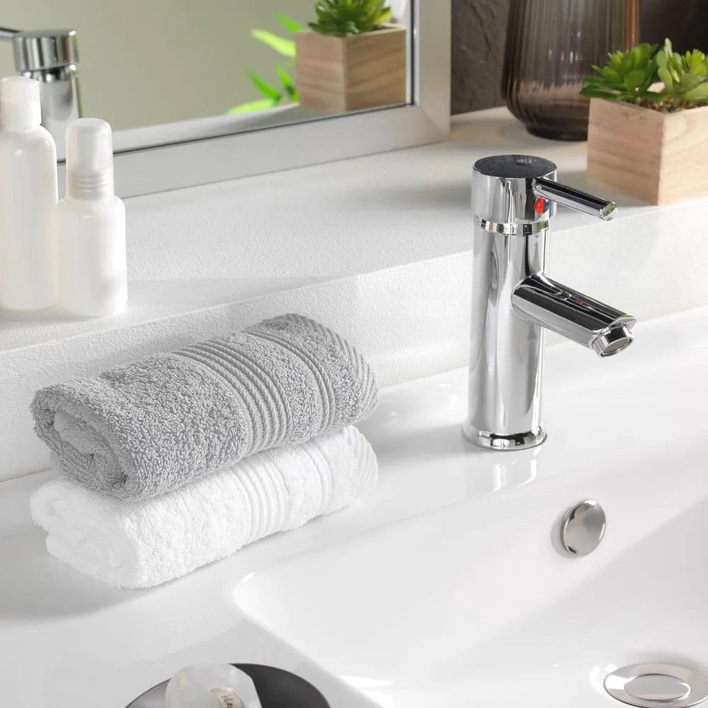 Светлосива памучна кърпа от тери 30x50 cm Tendresse – douceur d'intérieur