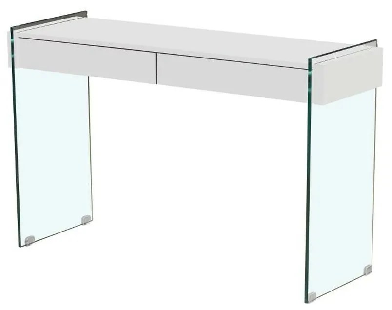 Конзола DKD Home Decor Кристал Прозрачен Бял 120 x 40 x 76 cm Дървен MDF