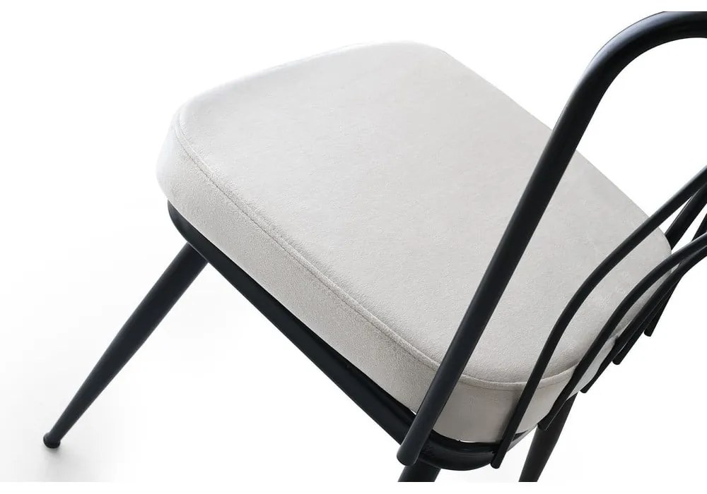 Бело-черни метални трапезни столове в комплект от 2 броя Yildiz - Kalune Design