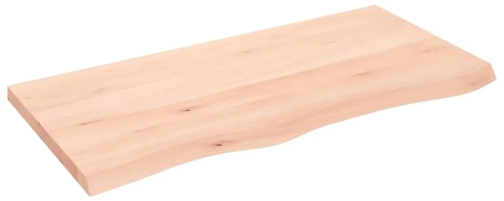 3156303 vidaXL Плот за маса, 100x50x(2-4) см, необработен масивен дъб