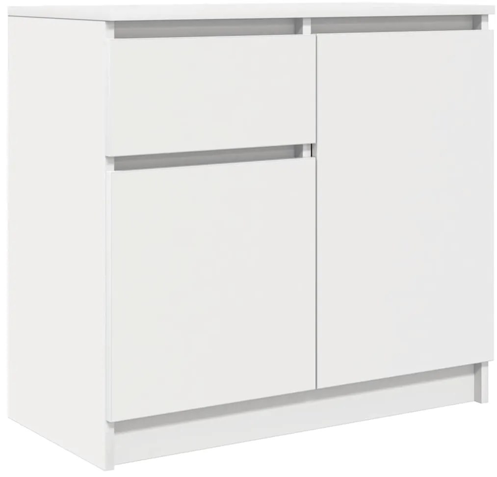 861598 vidaXL Бюфет с чекмеджета, бял, 71x35x65 см, инженерно дърво