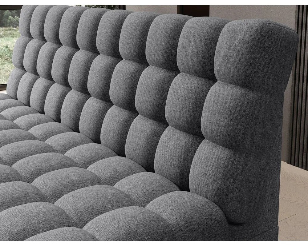 Сив шенилов разтегателен диван с място за съхранение 197 cm Clareta – ELTAP