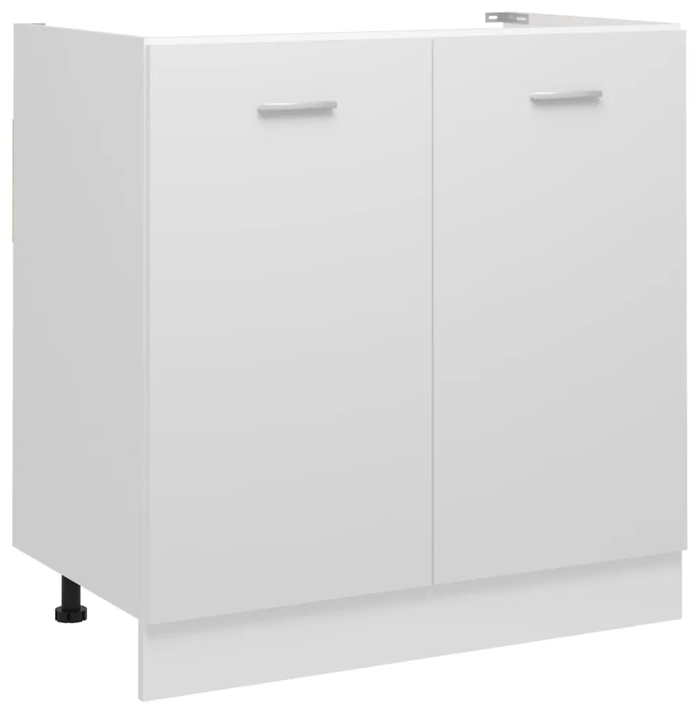 801196 vidaXL Долен шкаф за мивка "Lyon", бял, 80x46x81,5 см, инженерно дърво