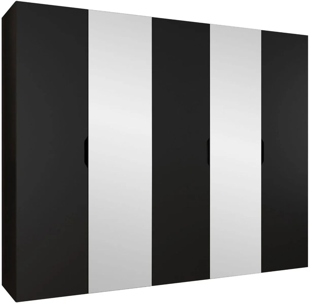 Гардероб Малага плюс пети крилен-Черен