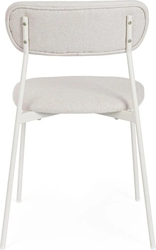 Бял тапициран трапезен стол Inka – Yes Everyday