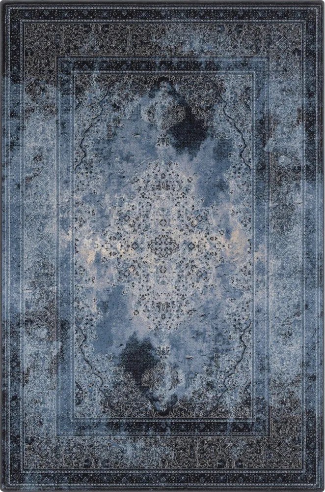 Син вълнен килим 160x240 cm Difida – Agnella