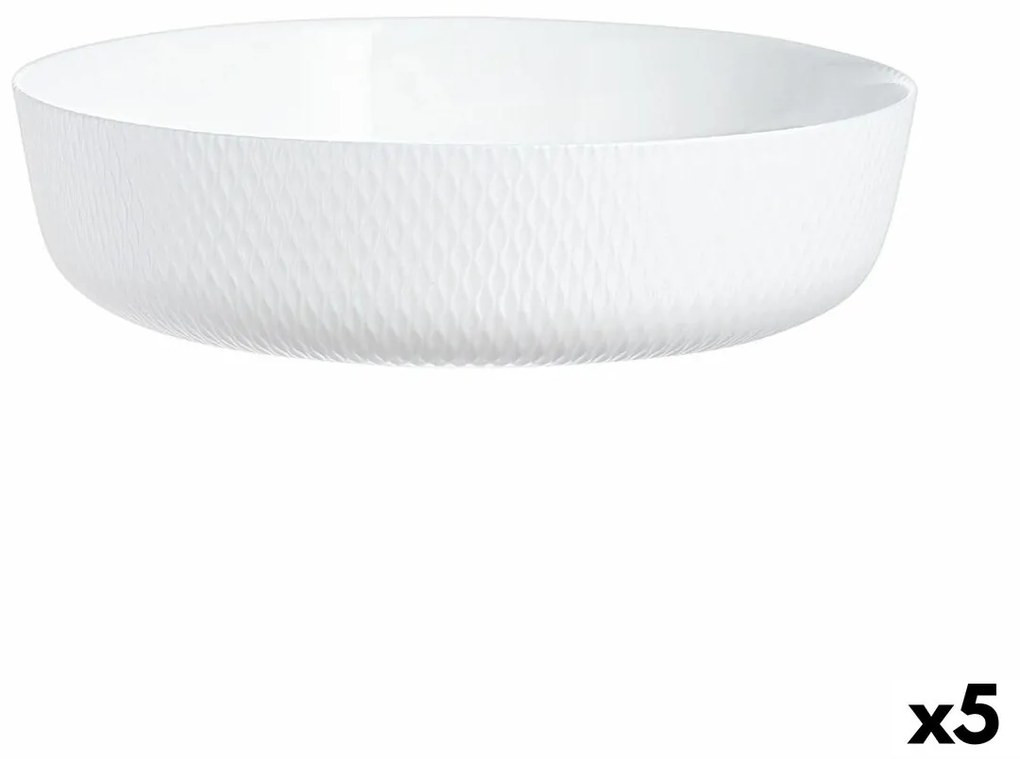 Поднос за сервиране Luminarc Smart Cuisine Бял Cтъкло Ø 26 cm (5 броя)