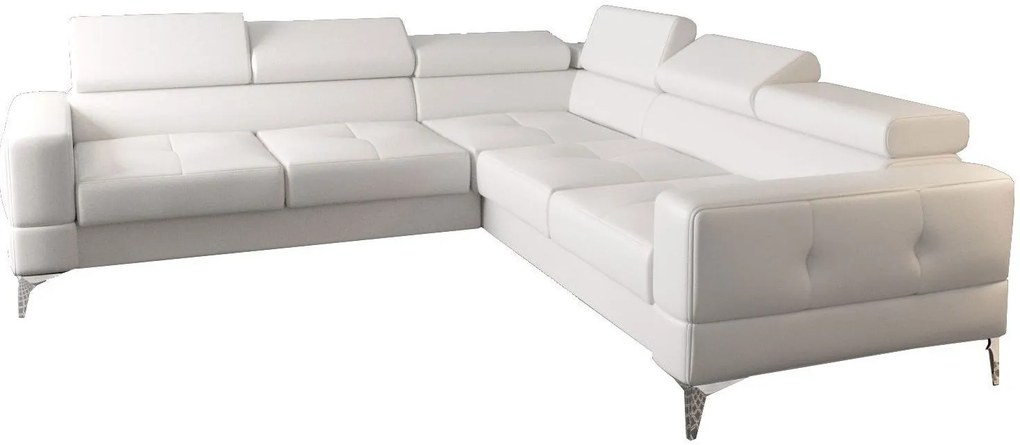 Ъглов диван Soreko Max Eco LTHR-Leuko-Ляв