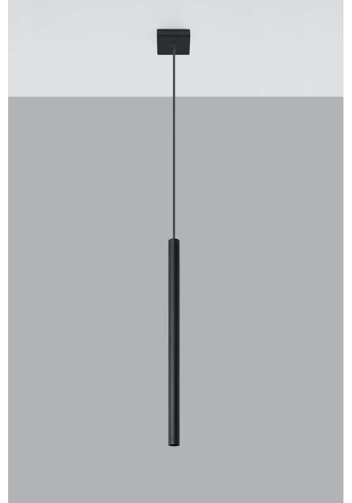 Черно висящо осветително тяло Единично Fideus - Sollux